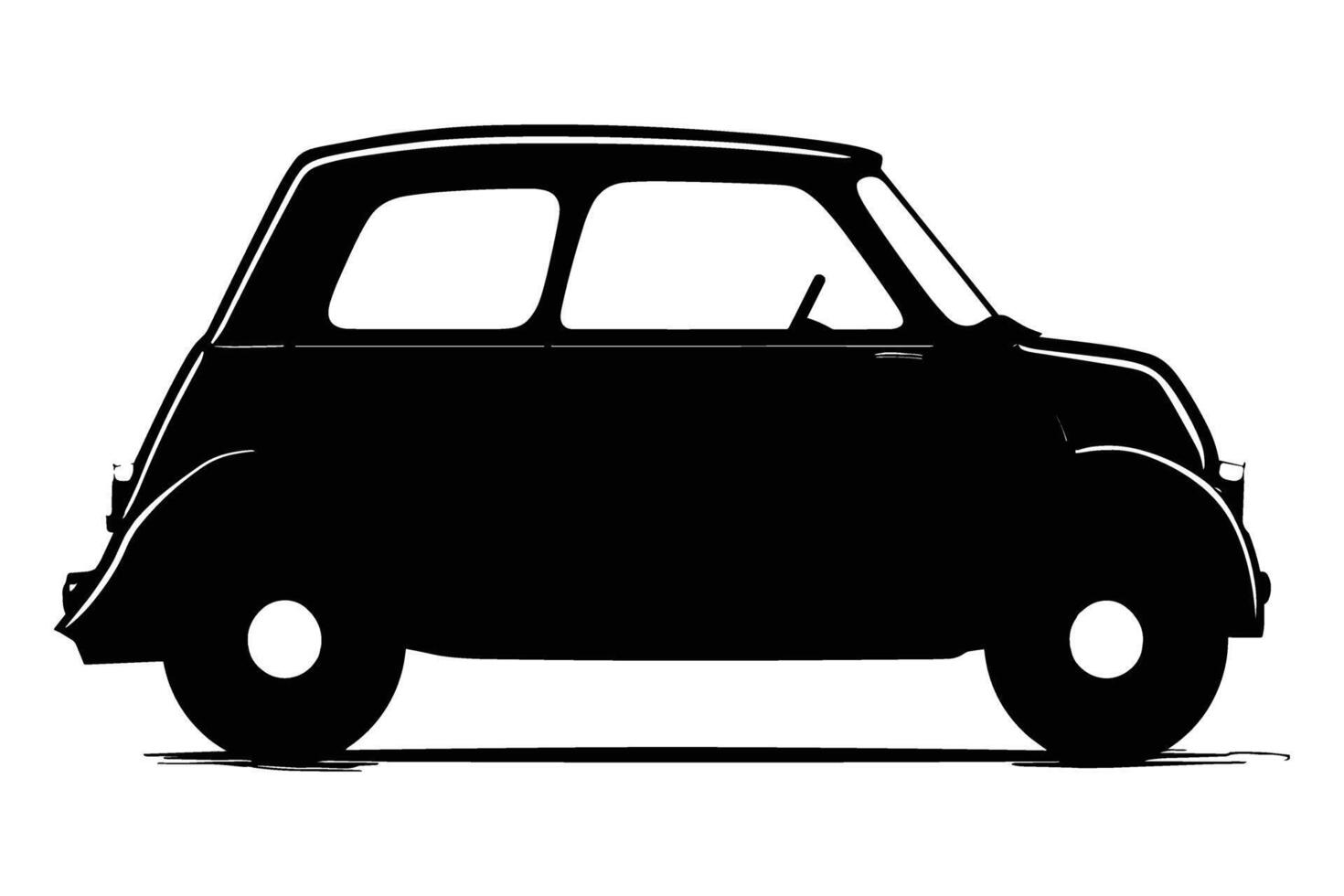 Microcar Car Silhouette vector