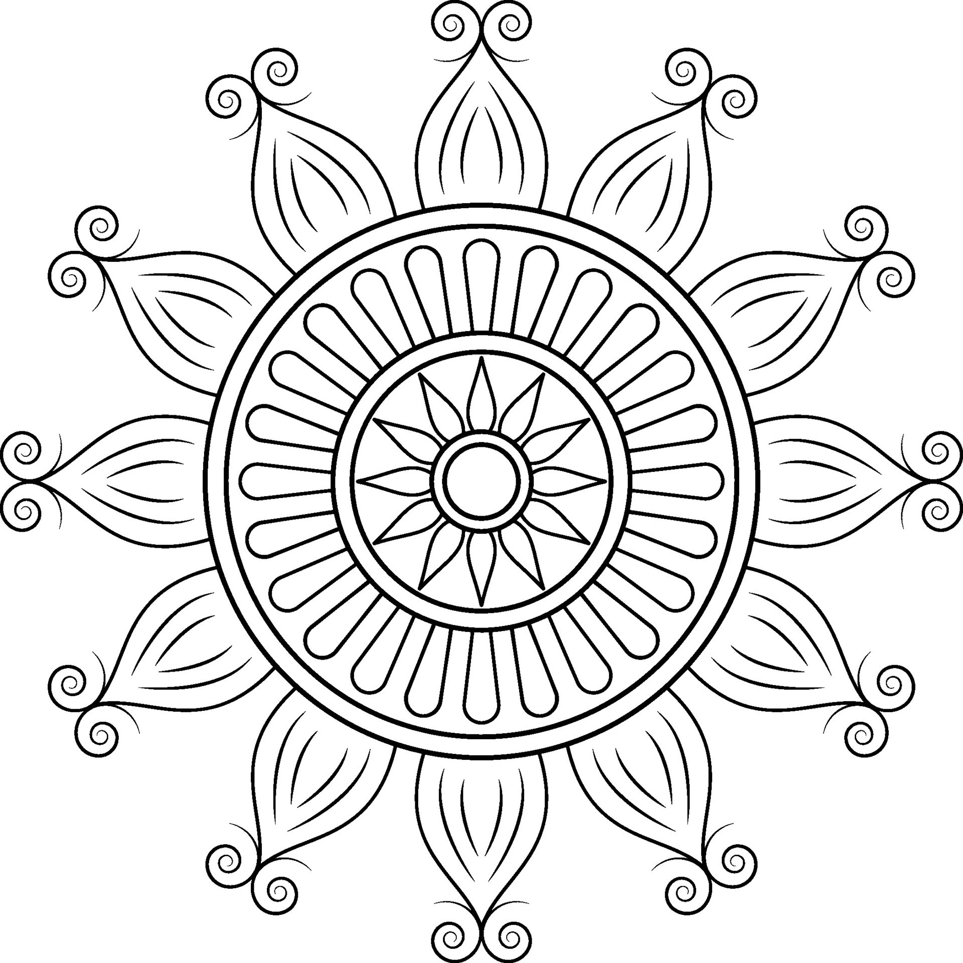 Simple Floral Mandala Design Template 47585117 Vector Art at Vecteezy