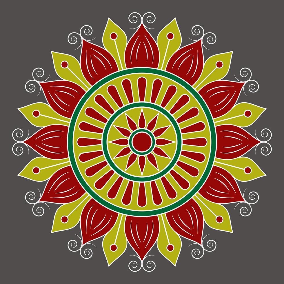 Simple Colouring Floral Mandala Design Template SVG, Ai, EPS, PDF, JPG, , File vector