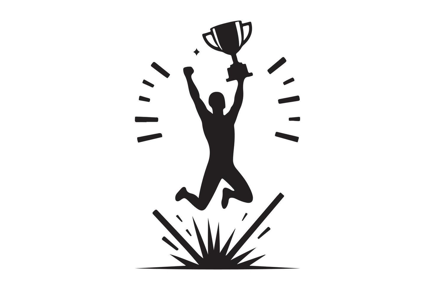 Success Silhouette Symbol Art Illustration vector