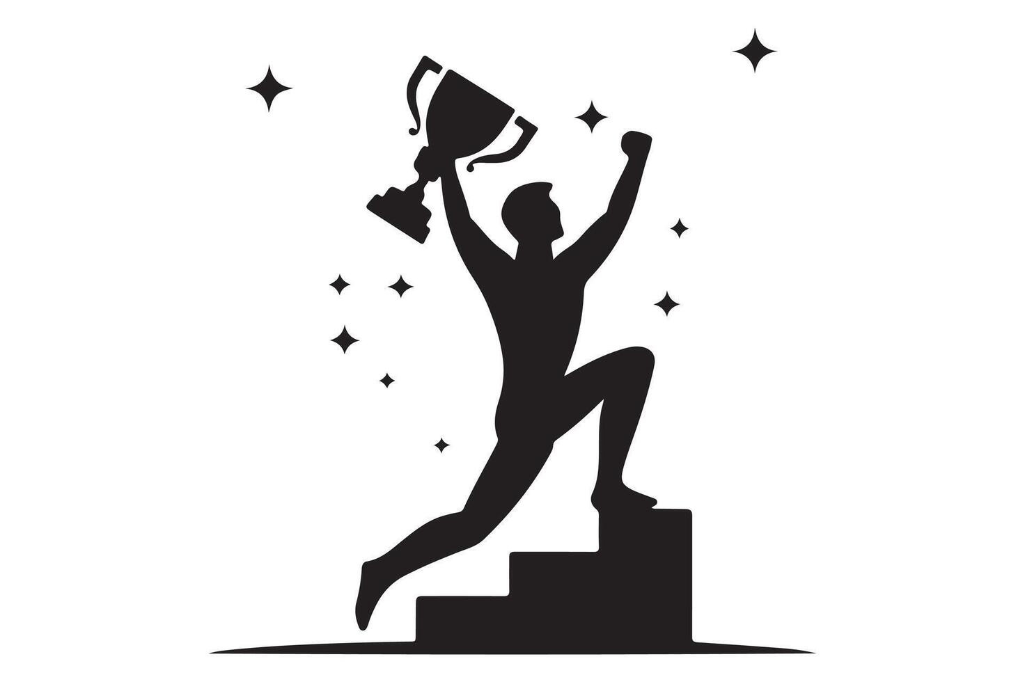 Victory Silhouette Icon Graphic vector
