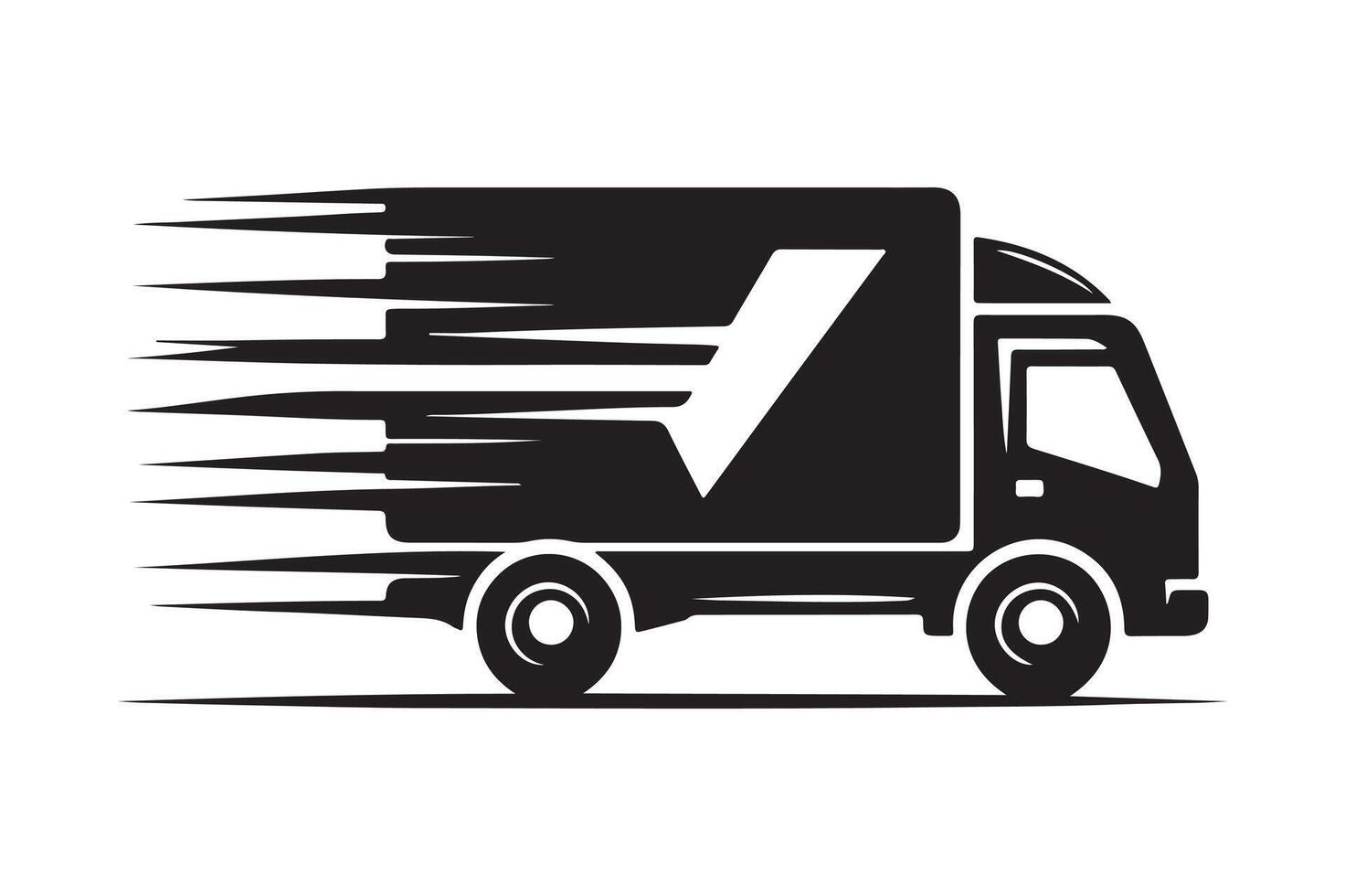 Delivery Truck Silhouette Design vector
