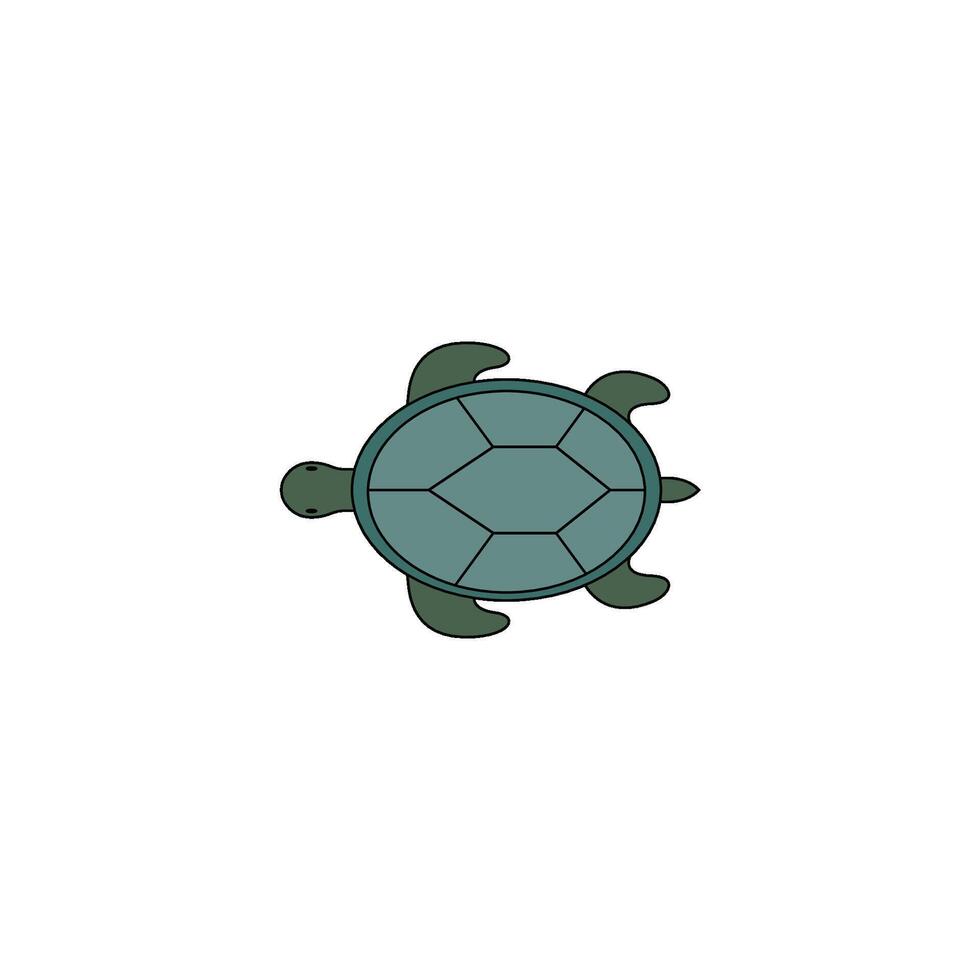 a turtle that is blue and has a green head vector