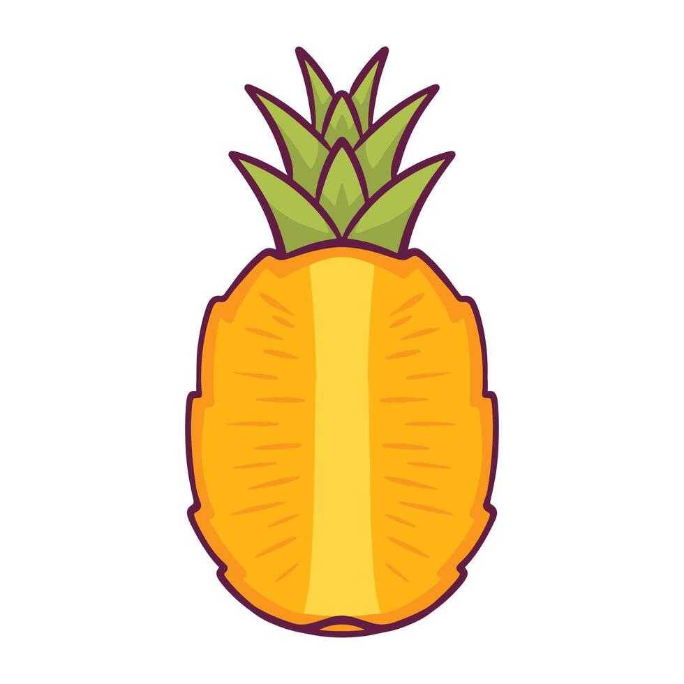 Pineapple illustration isolated on a white background vector
