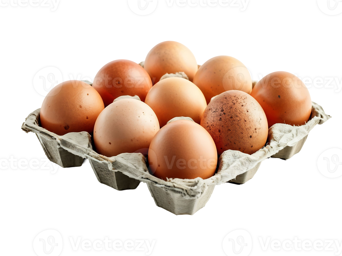 Eggs in a Carton Box Isolated on Transparent Background png