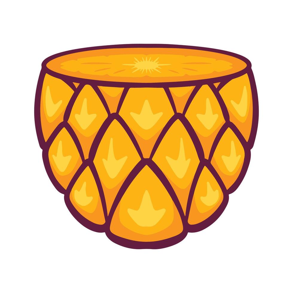 Pineapple illustration isolated on a white background vector