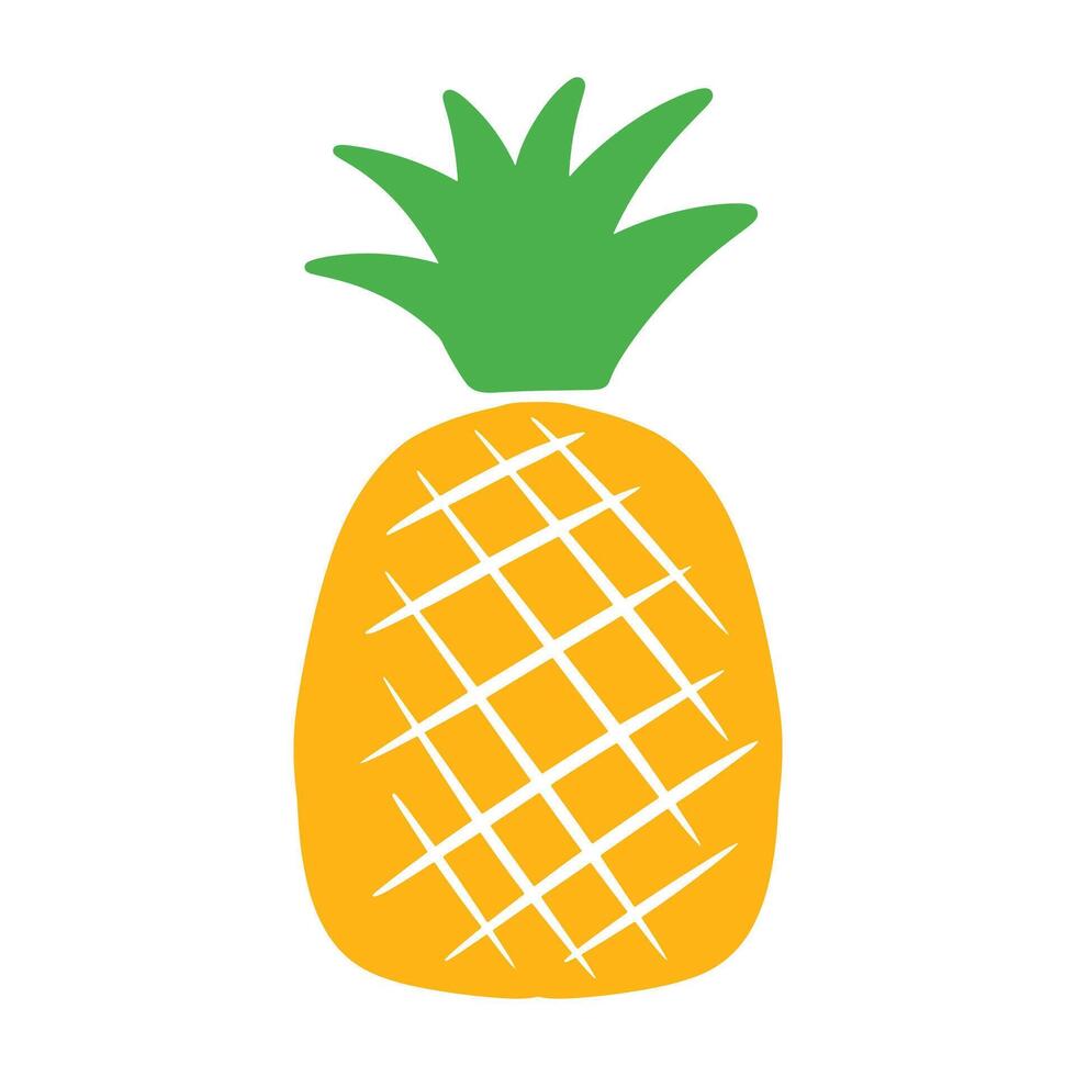 Pineapple illustration isolated on a white background vector