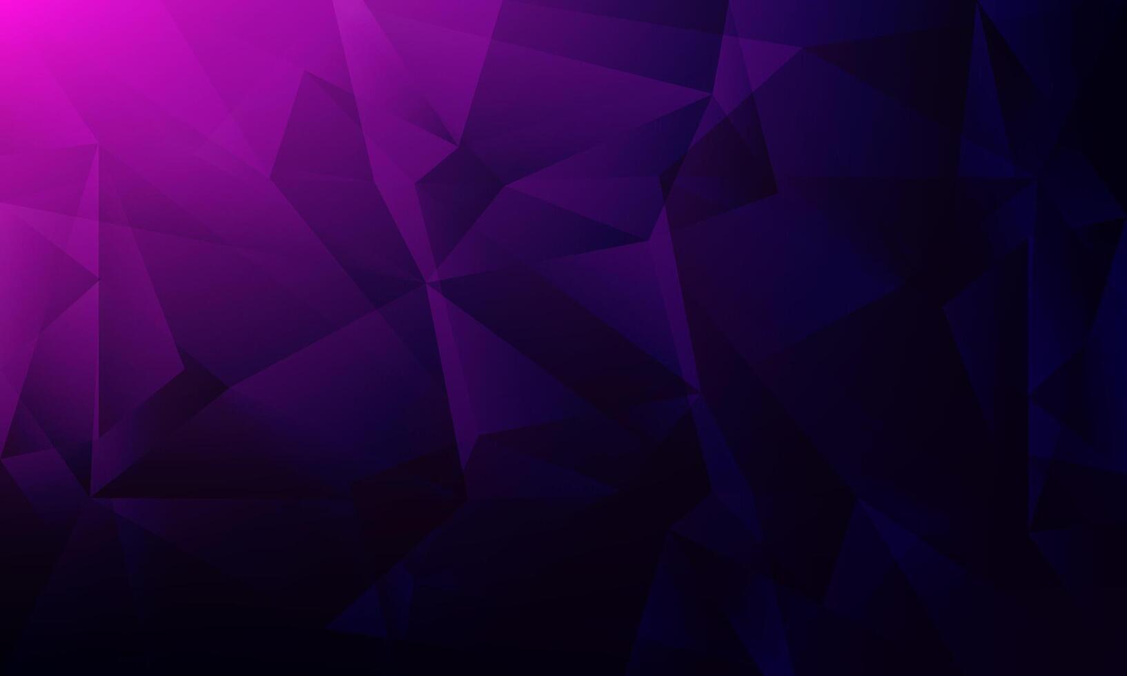 dark polygon pattern background with purple light vector