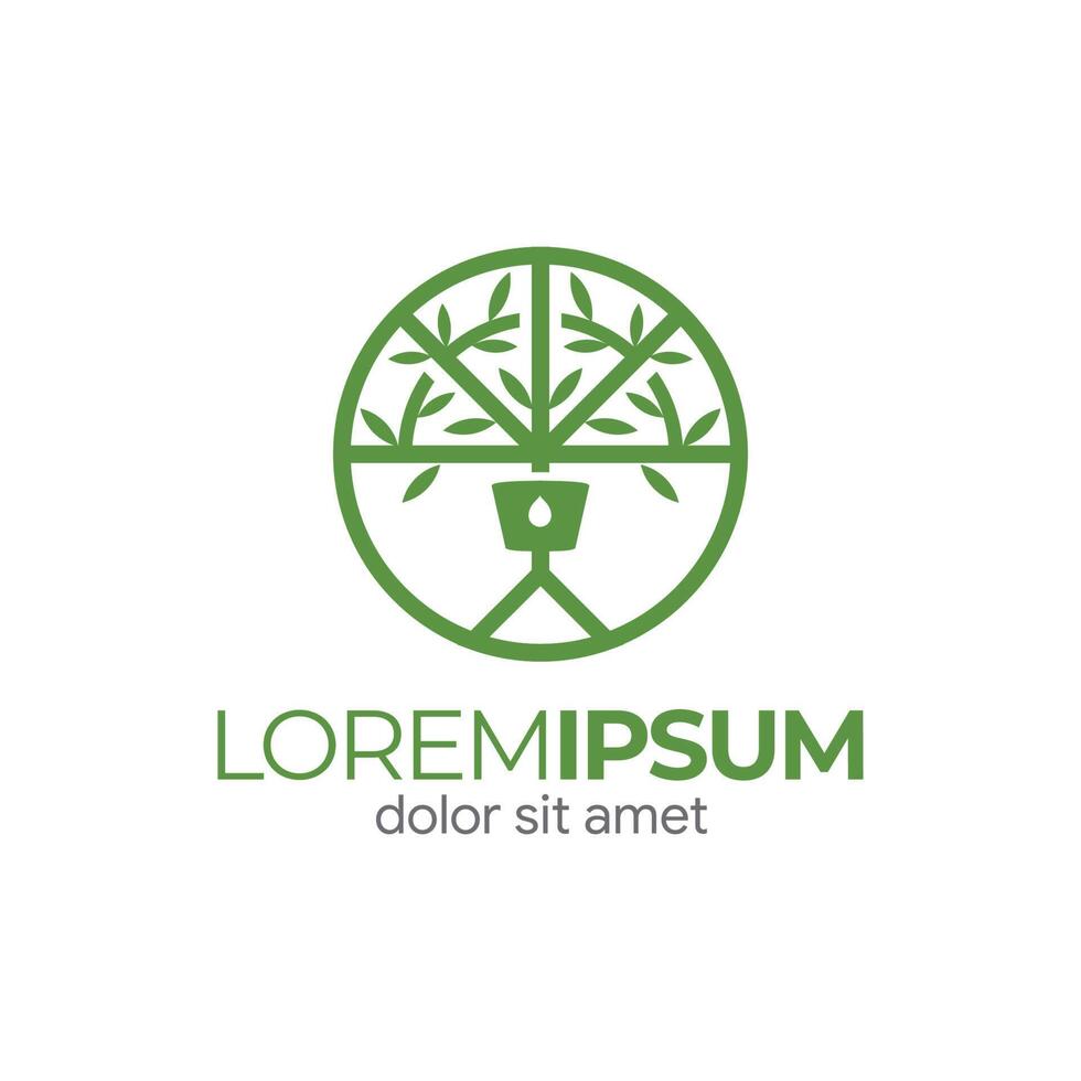 Honey bee hive logo in a tree vector