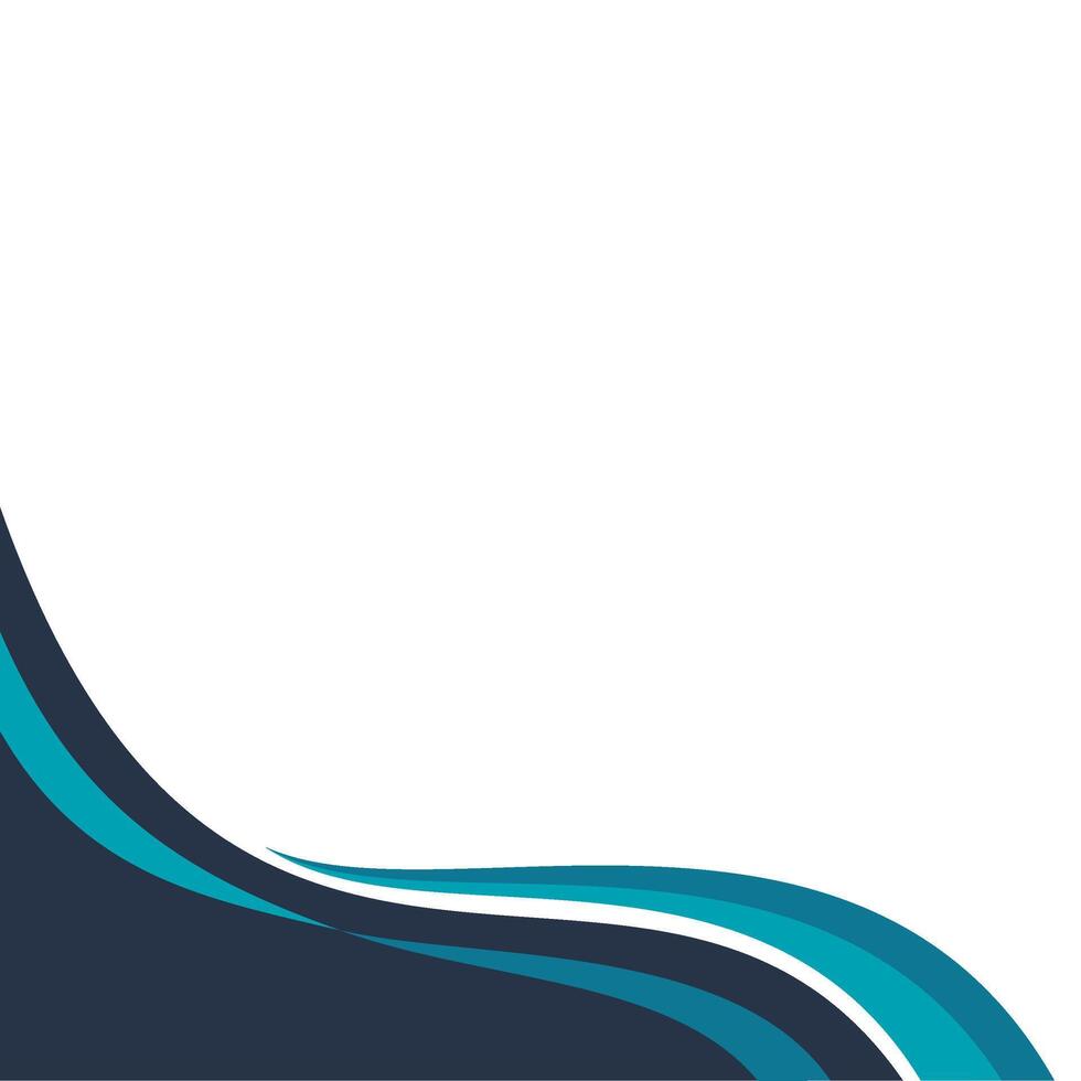 Modern Wavy Footer Decoration vector