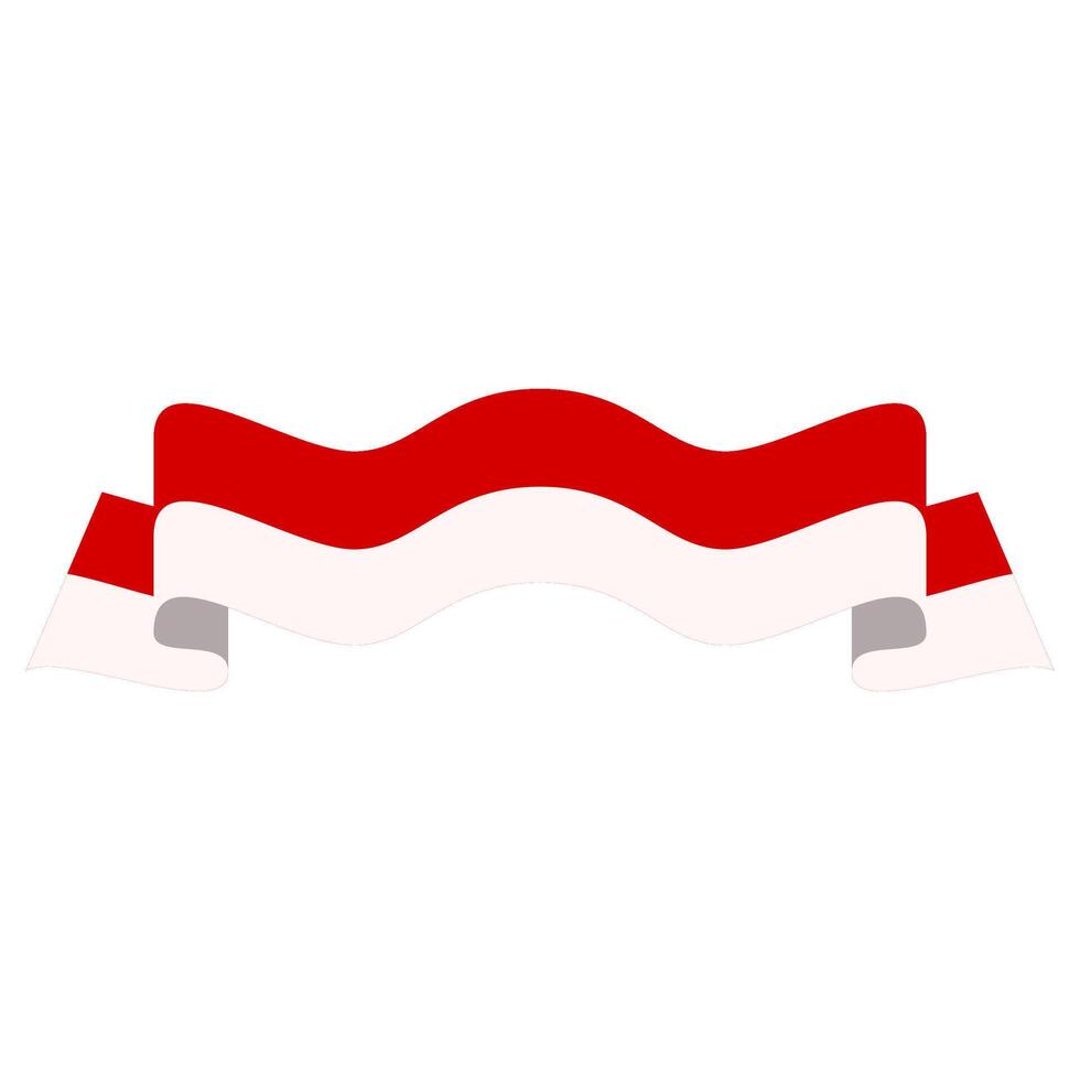 Indonesian Flag Ribbon Decoration vector