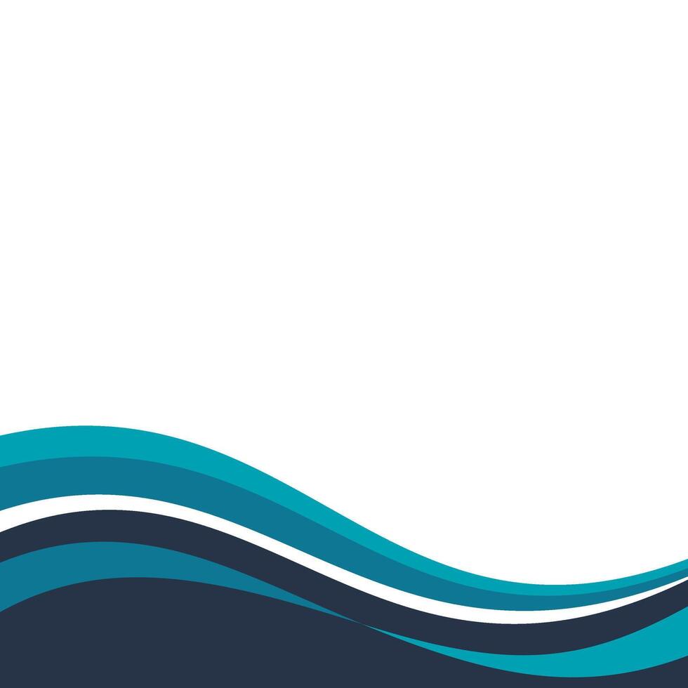 Modern Wavy Footer Decoration vector