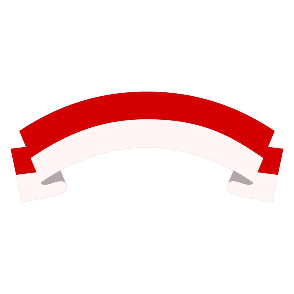 Indonesian Flag Ribbon Decoration vector