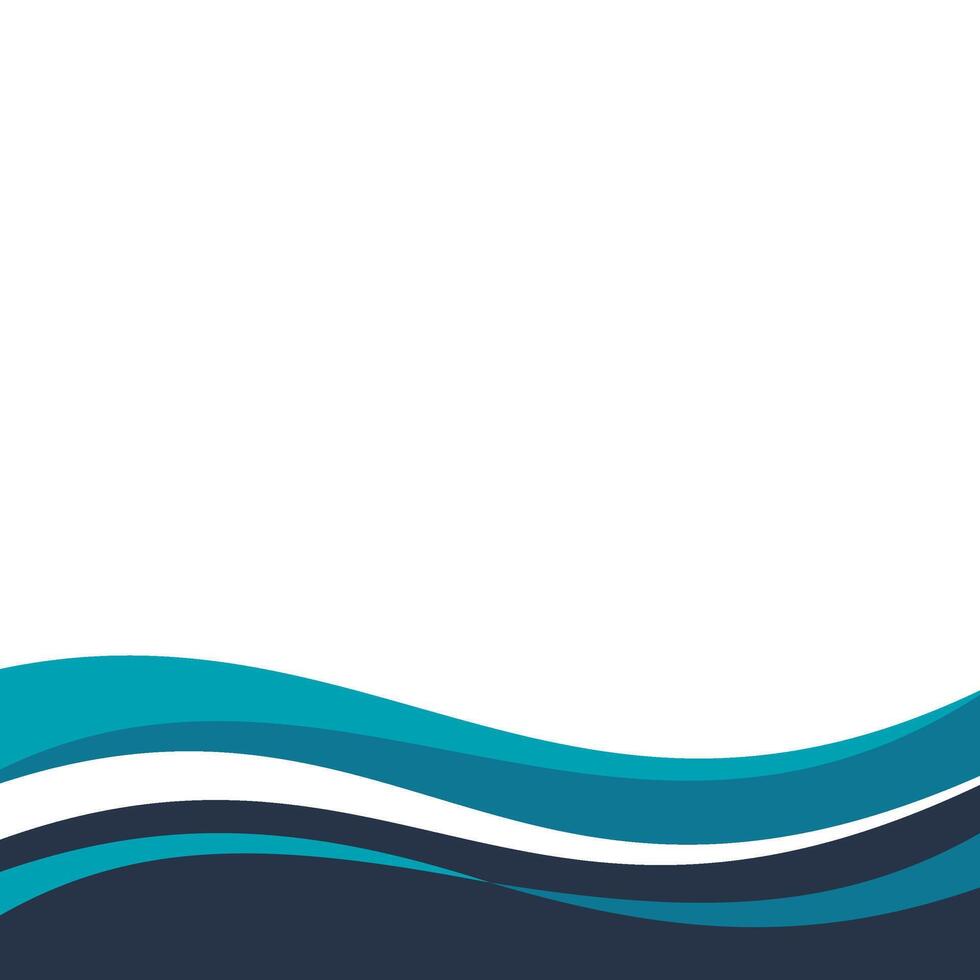 Modern Wavy Footer Decoration vector