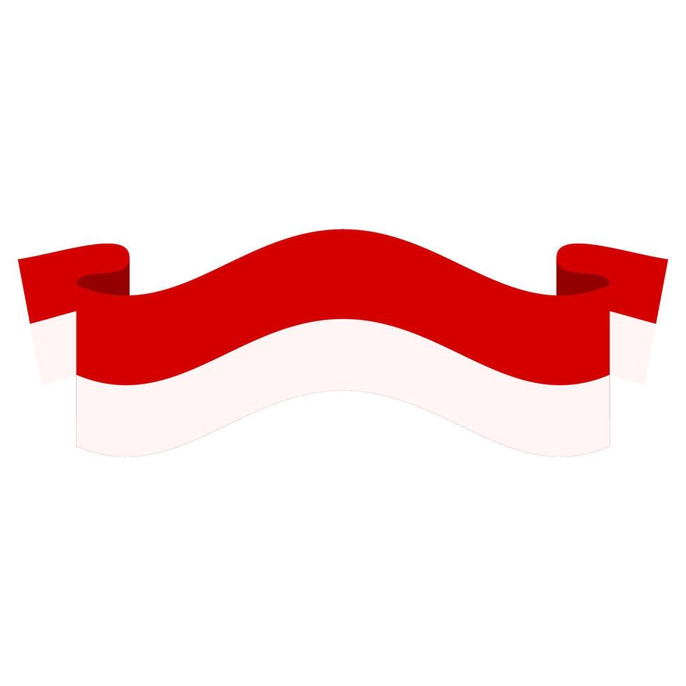 Indonesian Flag Ribbon Decoration vector