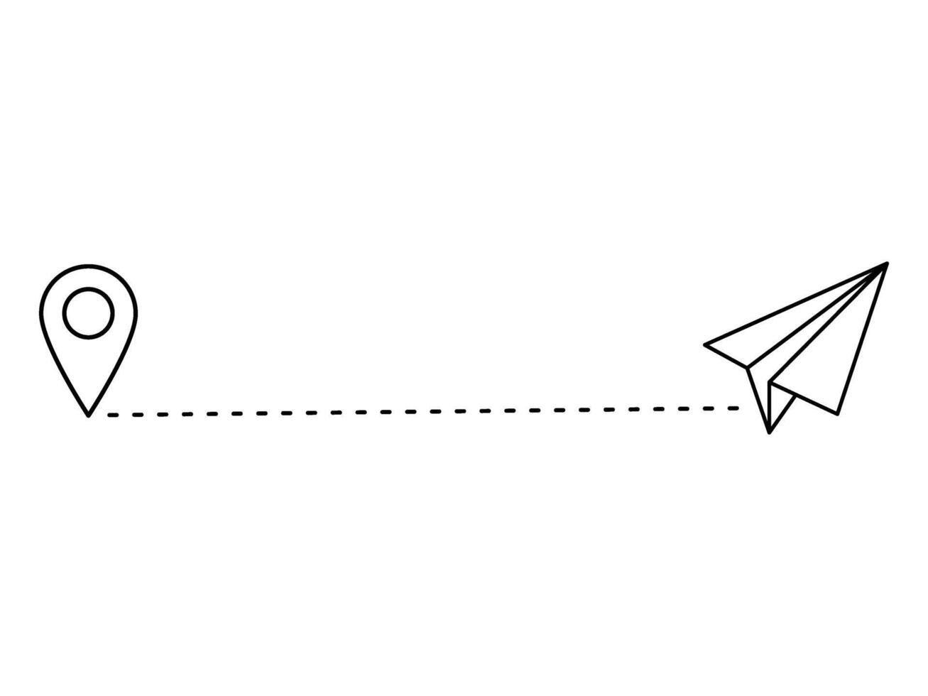 Paper plane icon on white background. vector