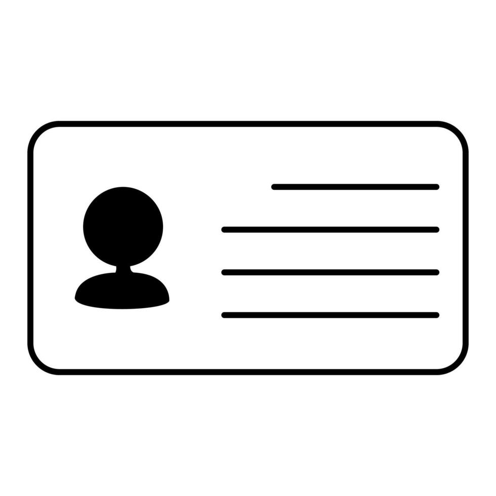Person identity card on white background. vector