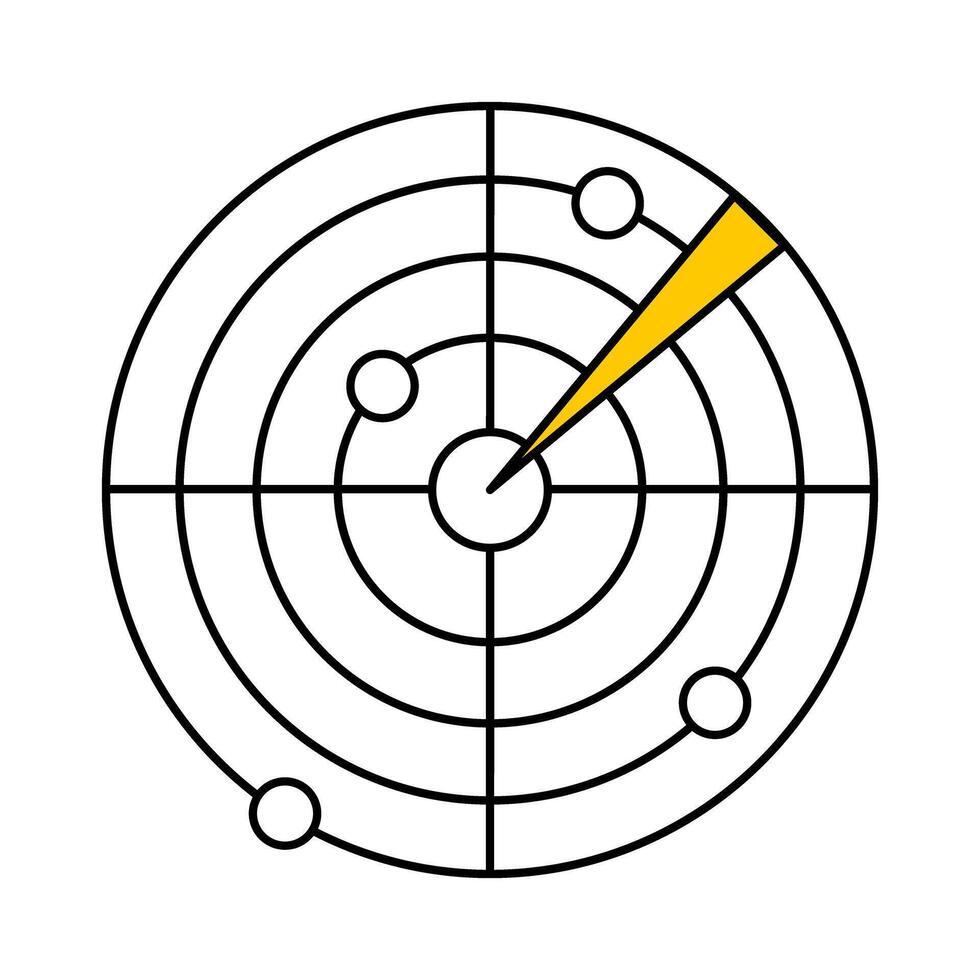 radar icon on white background. vector