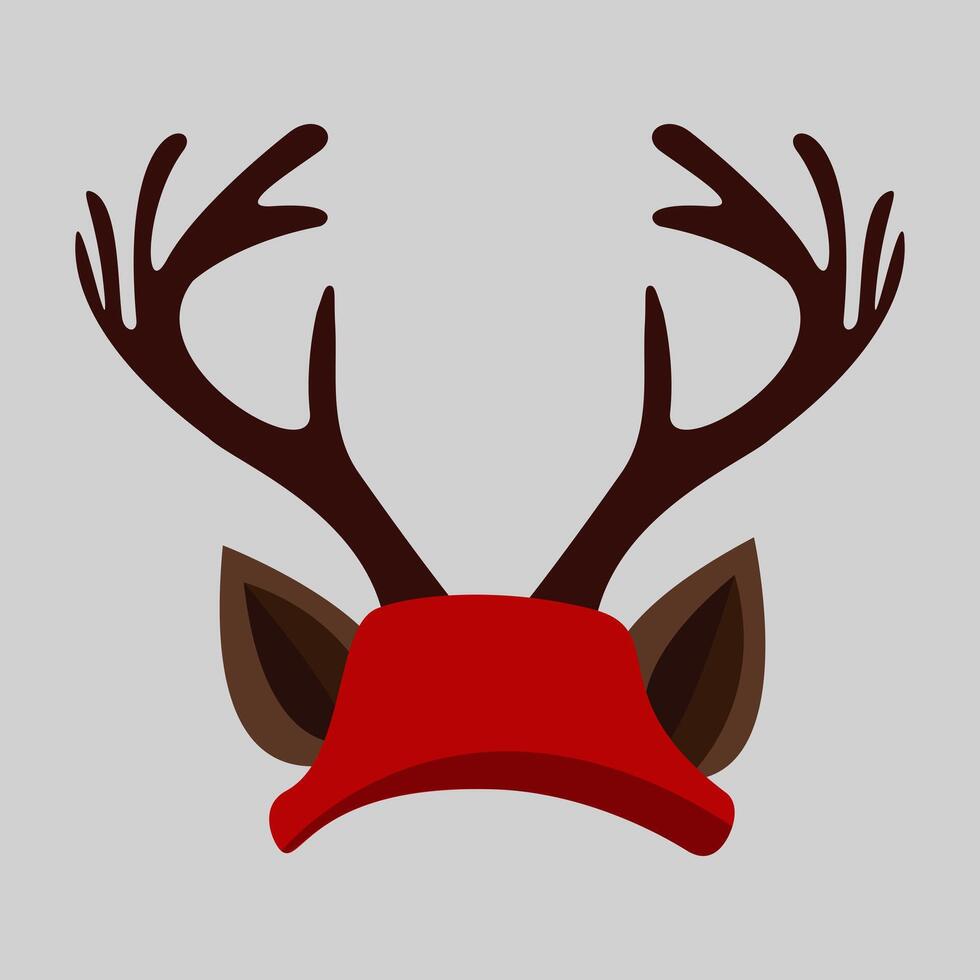 reindeer hat icon on white background. vector