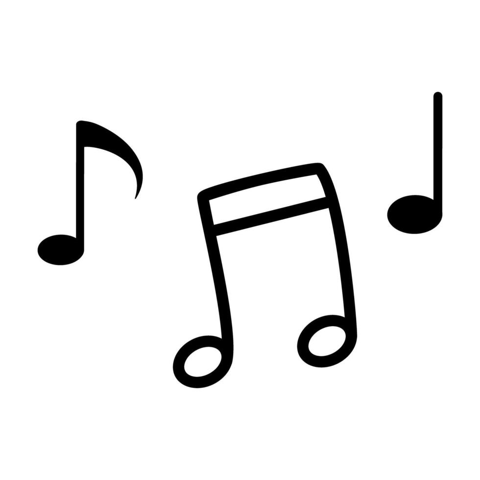 Music notes icon on white background. vector