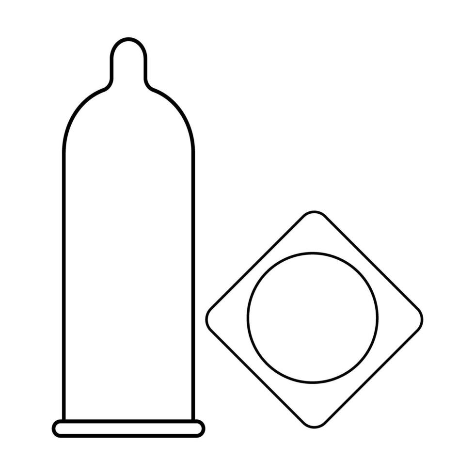 Condom icon on white background. vector