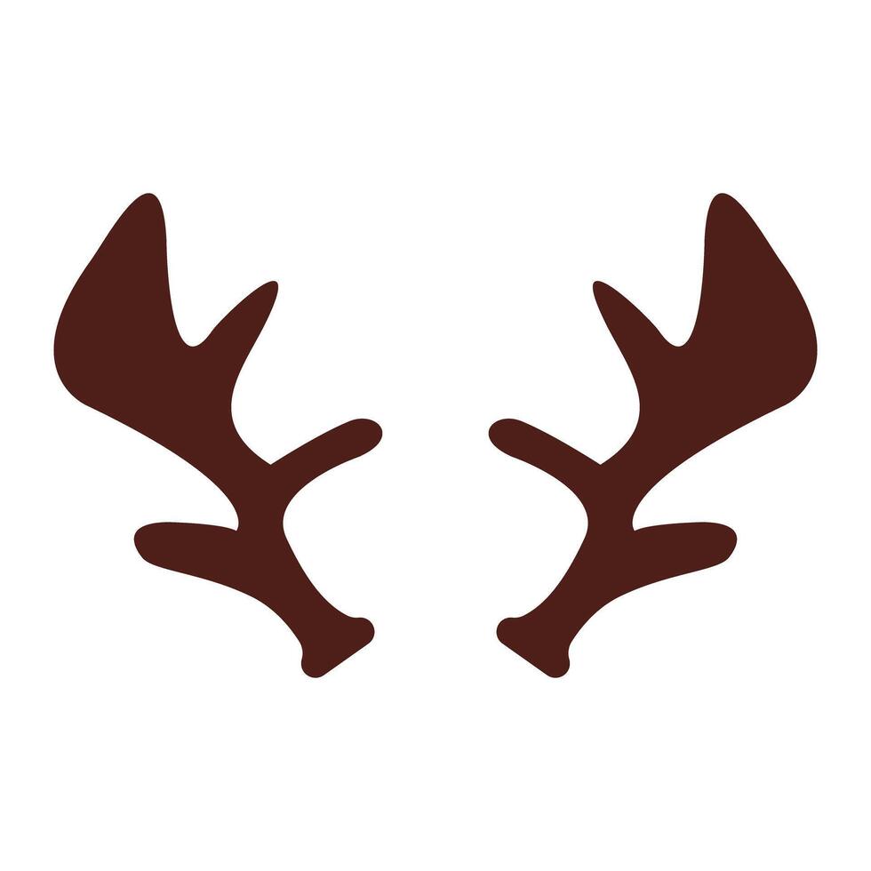 Reindeer antlers icon on white background. vector