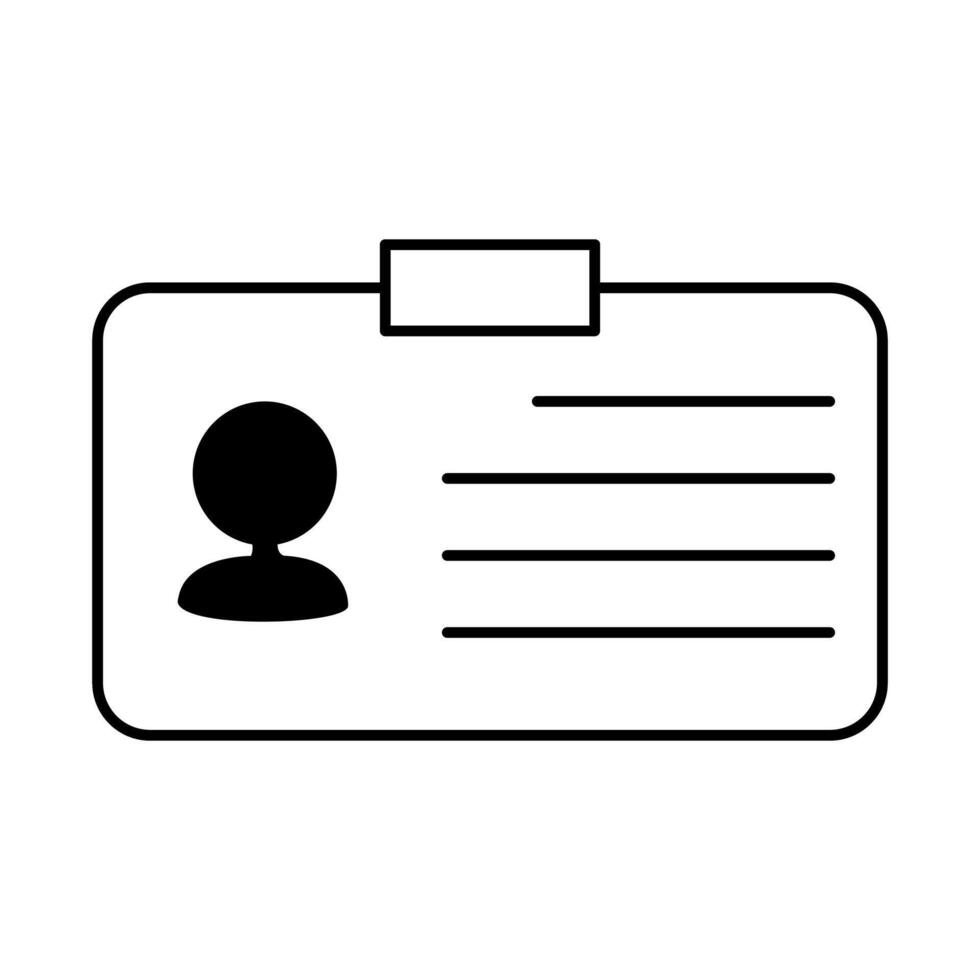 Person identity card on white background. vector