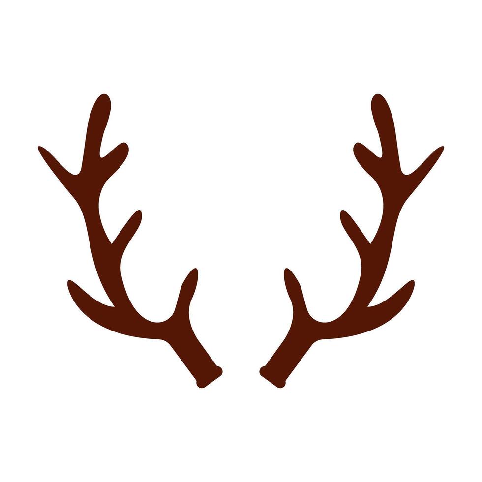 Reindeer antlers icon on white background. vector