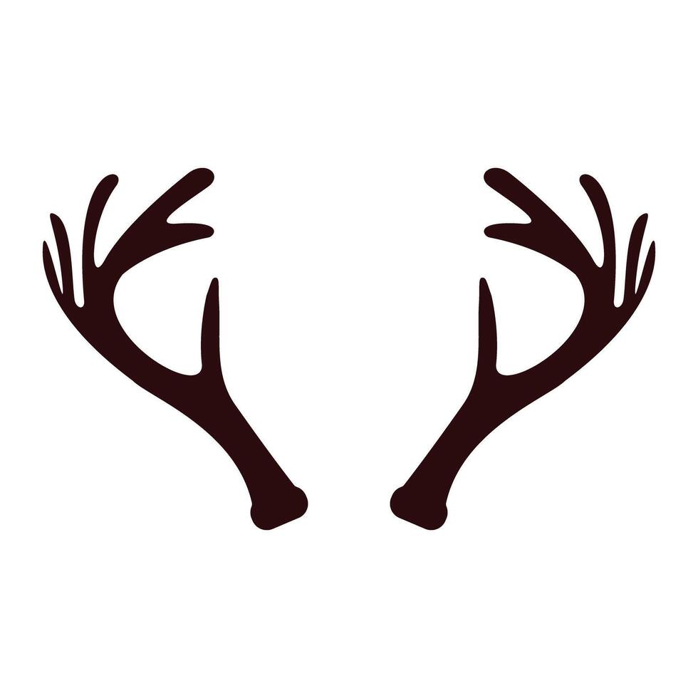 Reindeer antlers icon on white background. vector