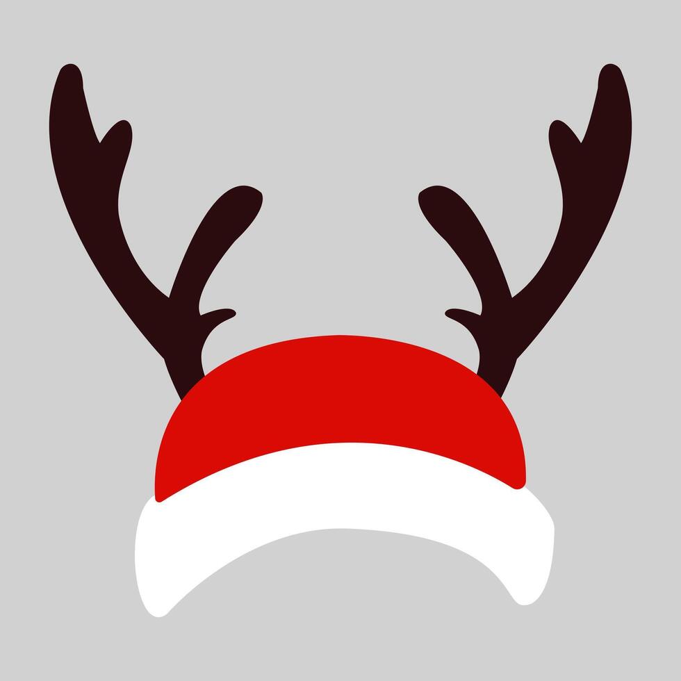 reindeer hat icon on white background. vector