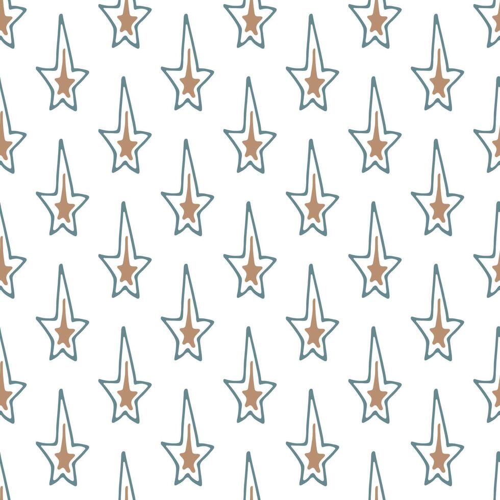 Seamless pattern with cute stars doodle for decorative print, wrapping paper, greeting cards, wallpaper and fabric vector
