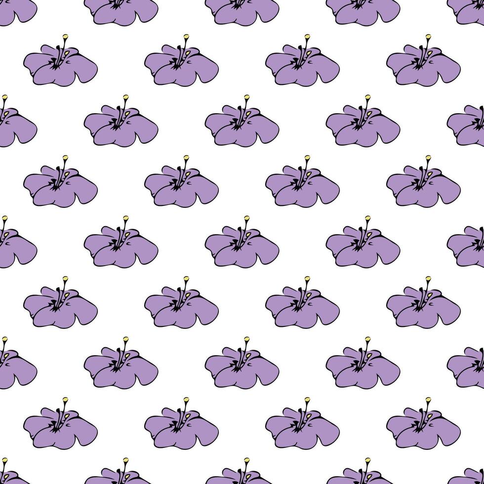 Summer seamless pattern with flowers doodle for decorative print, wrapping paper, greeting cards, wallpaper and fabric vector