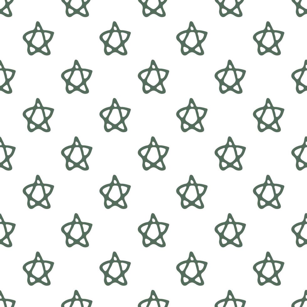 Seamless pattern with cute stars doodle for decorative print, wrapping paper, greeting cards, wallpaper and fabric vector