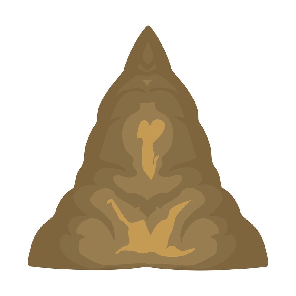 illustration of a mountain or hill in flat style. Towering rocks illustration element design. Can be used in design elements for children's story books and others vector