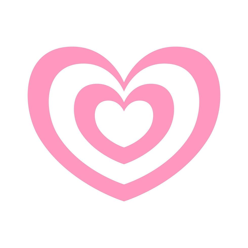Flat illustration of romantic love, isolated on a white background. Valentine's Day symbol. vector