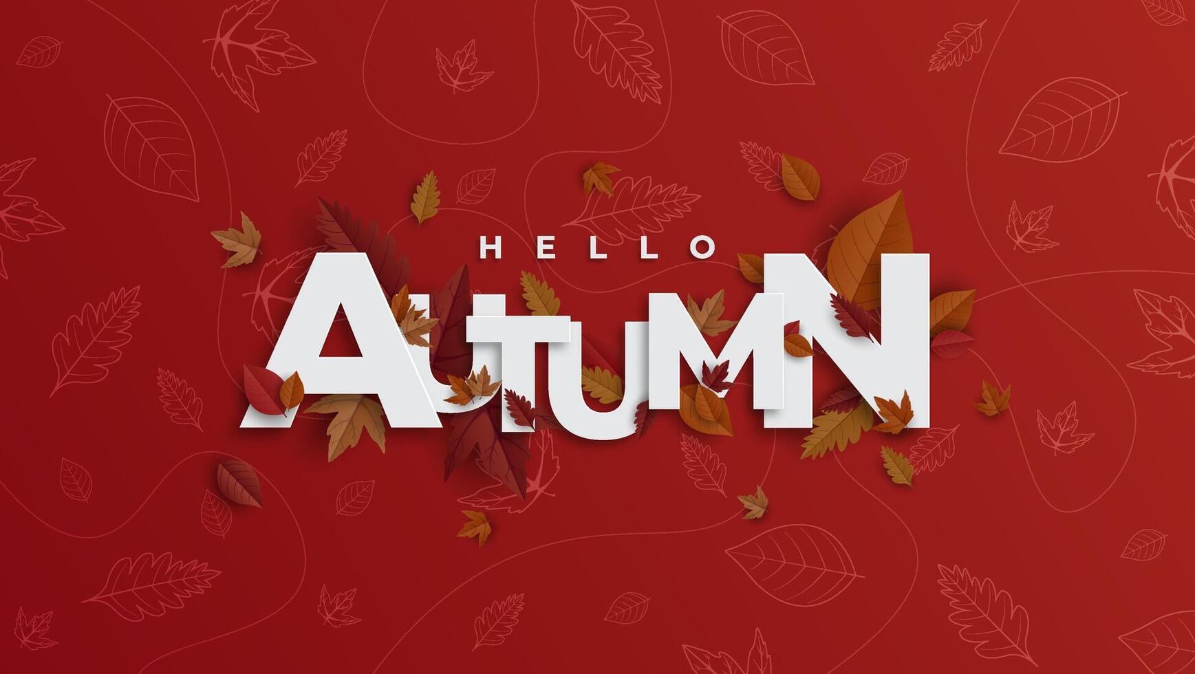 Autumn falling leaves. Autumnal foliage and leaf flying. Autumn design. Templates for placards, banners, flyers, presentations, reports vector