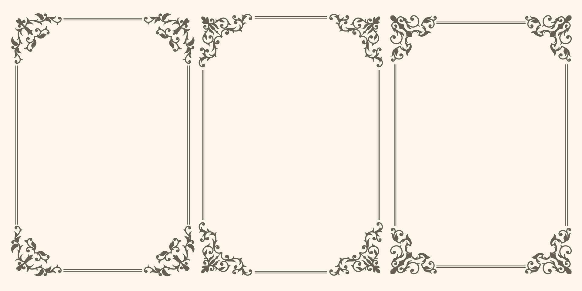 set with frames vector