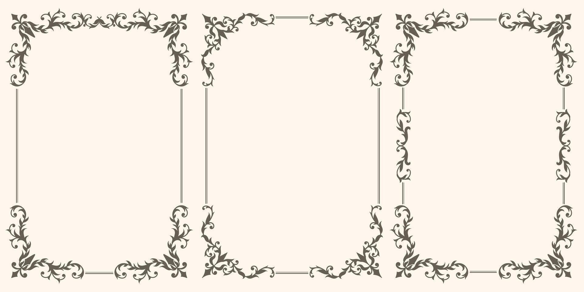 Set of decorative frames vector