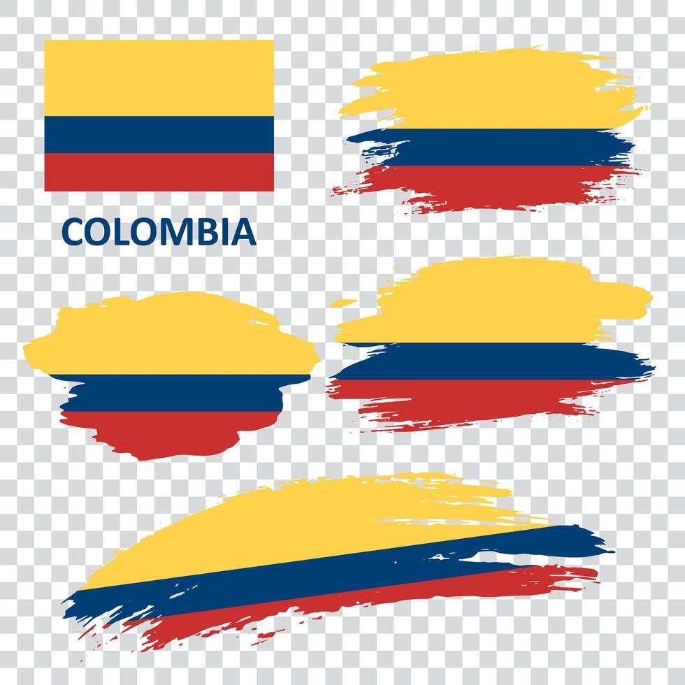 A set of flags of Colombia vector