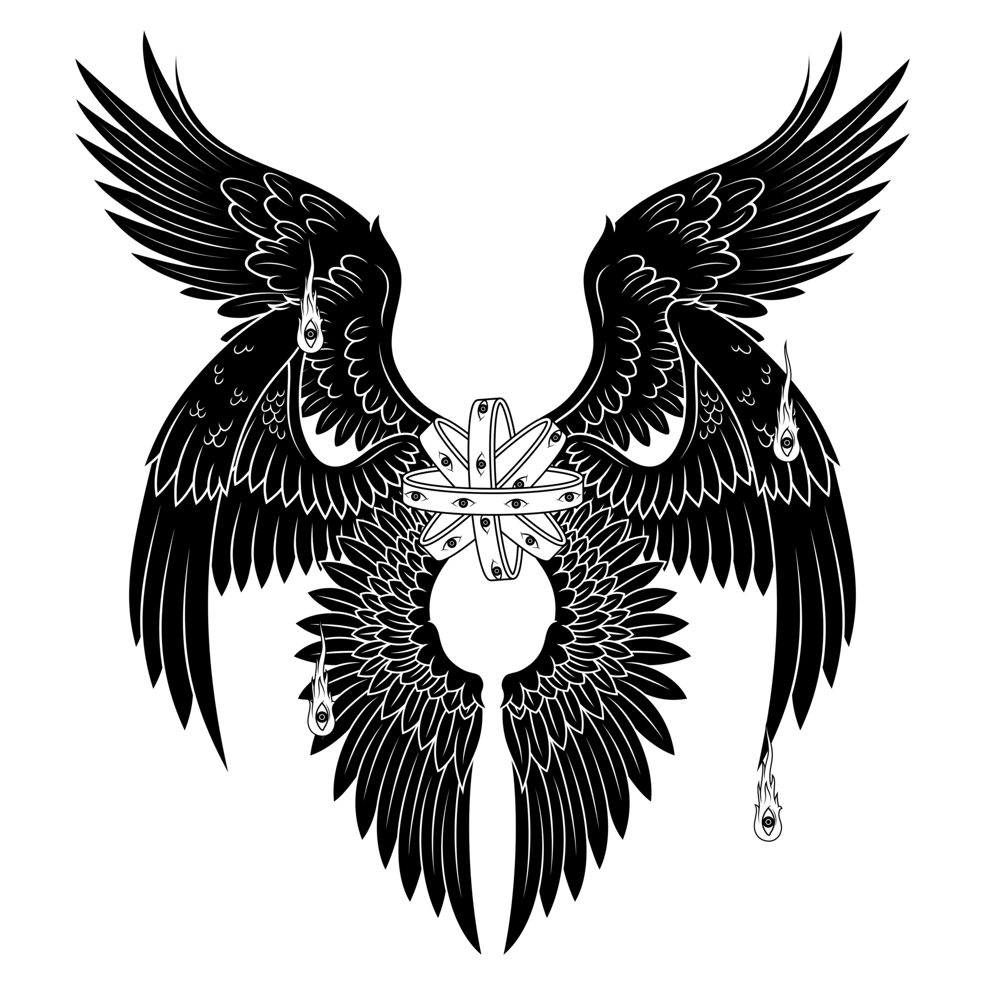 Biblical angel with six wings Catholic Archangel with Halo and Biblical angel with six wings Catholic Archangel with Halo and