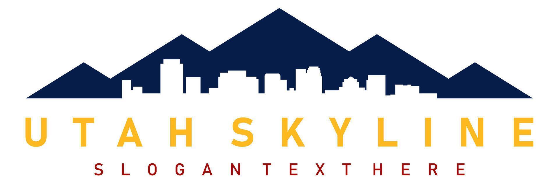 utah skyline illustration design art vector