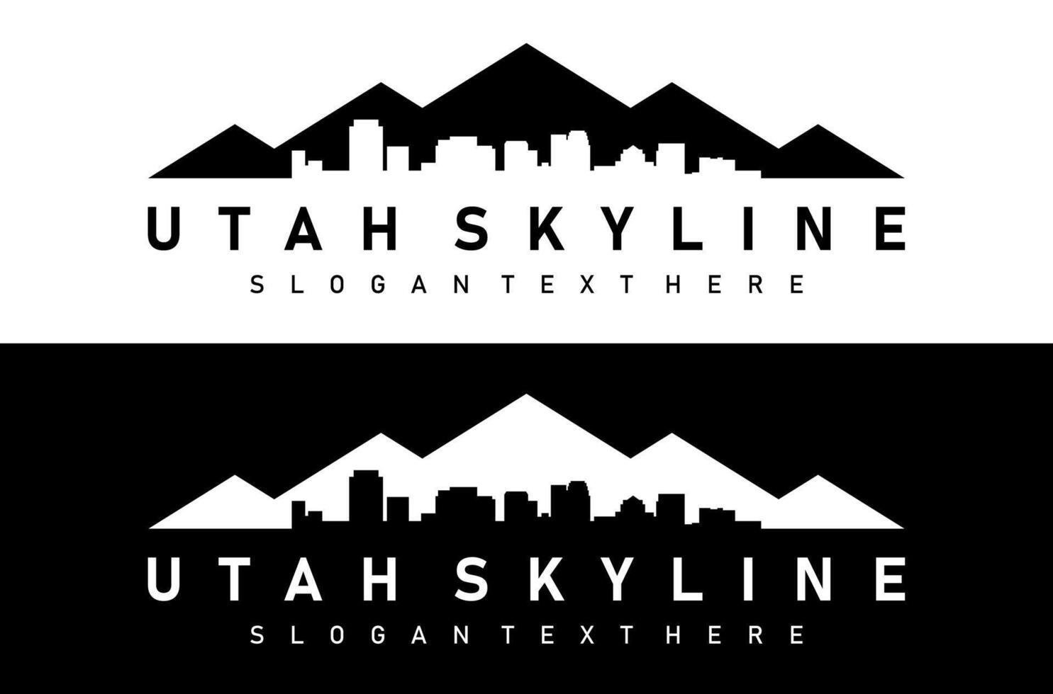 utah skyline illustration design art vector