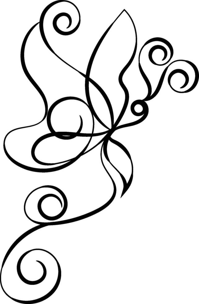 Linear flat butterfly outline collection vector