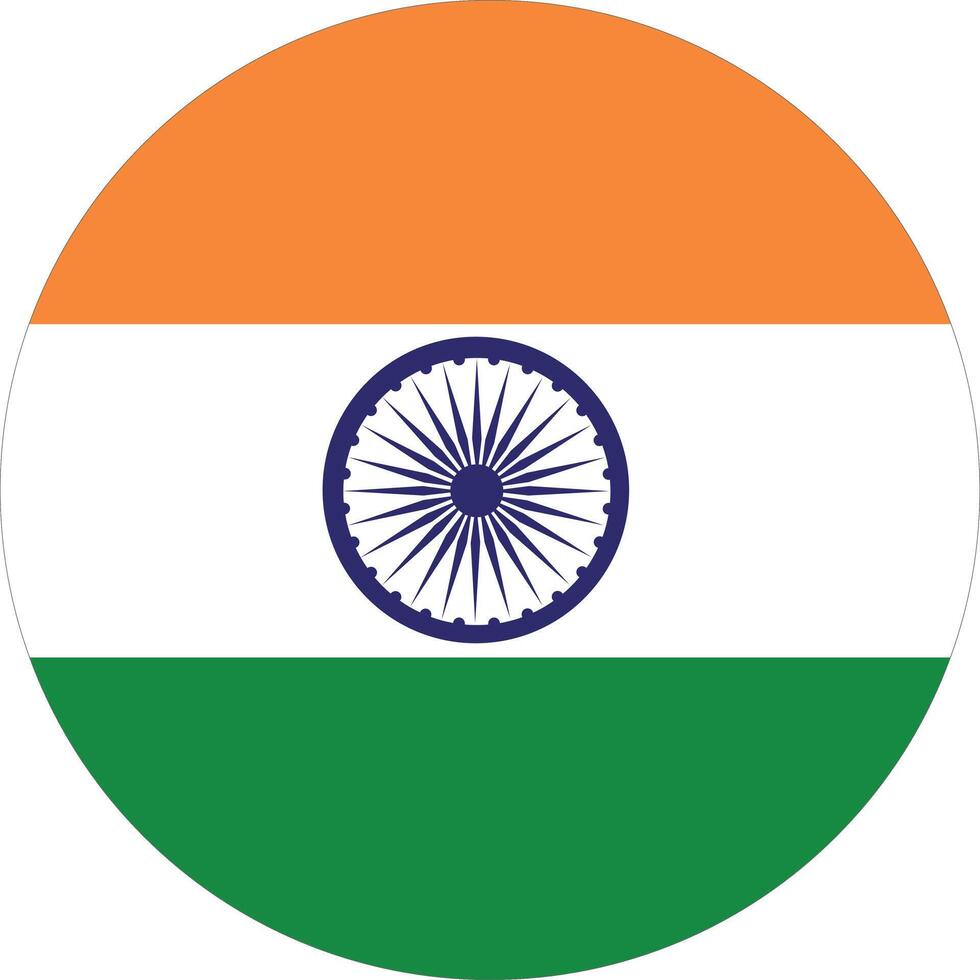 Flag of India round icon, banner vector