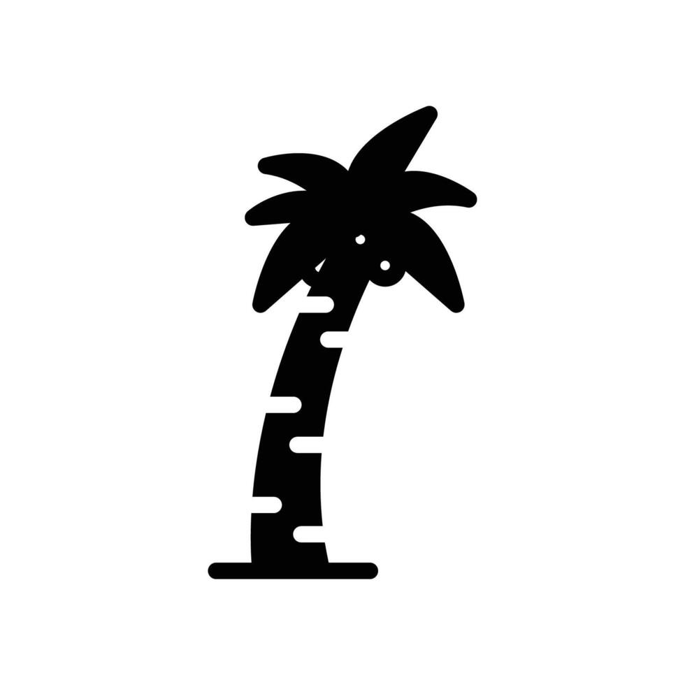 palm tree coconut beach icon vector