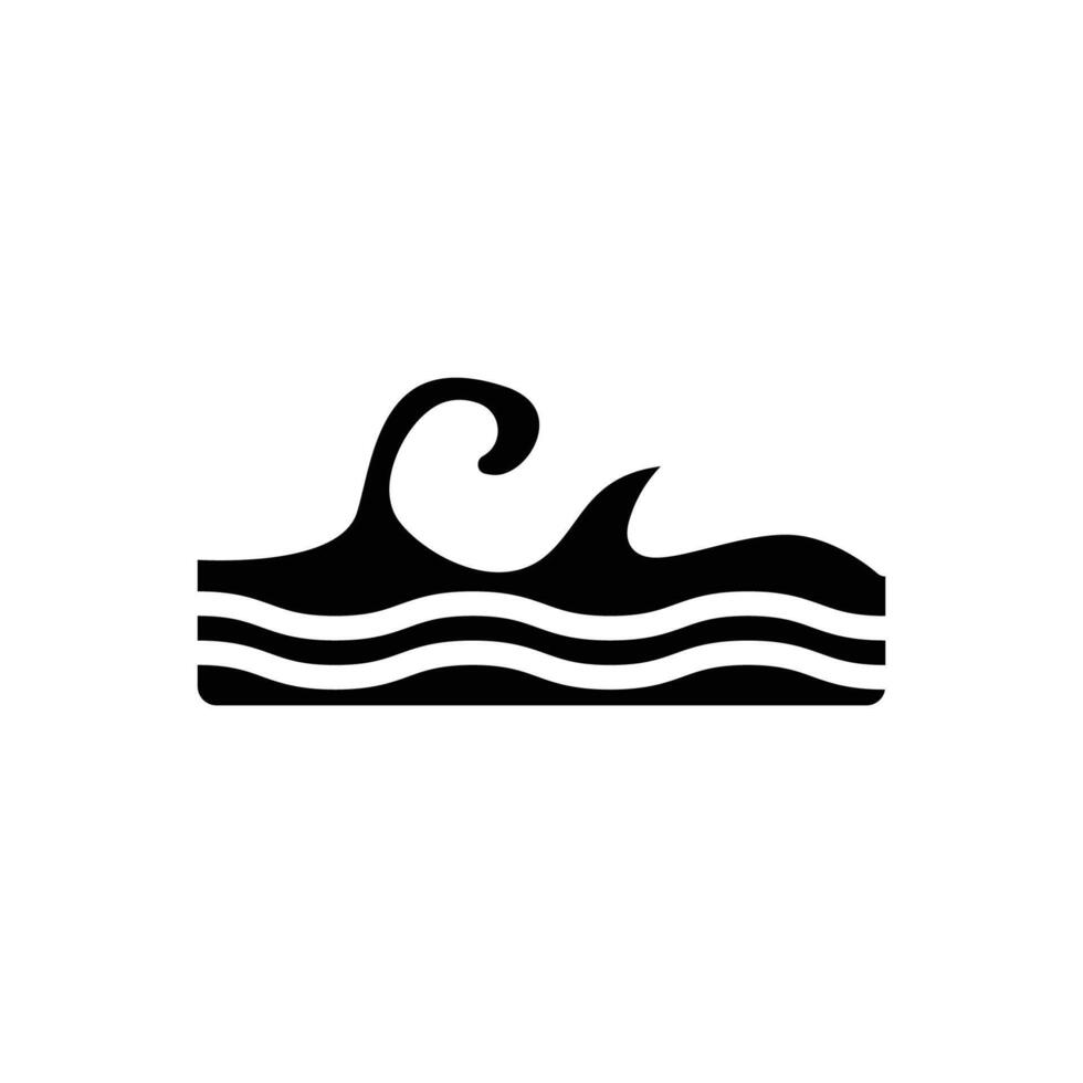 wave beach sea icon vector