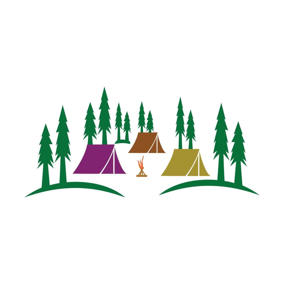 The forest icon vector