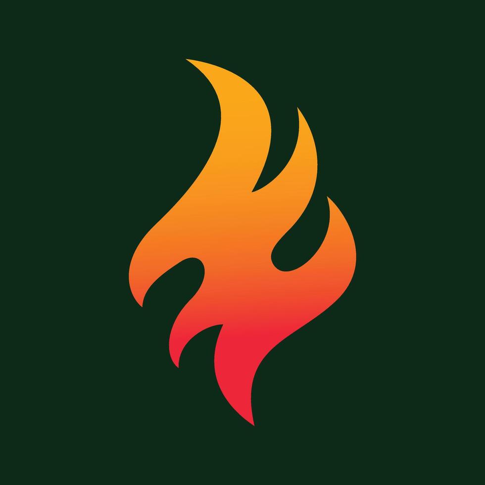Fire flame logo design vector