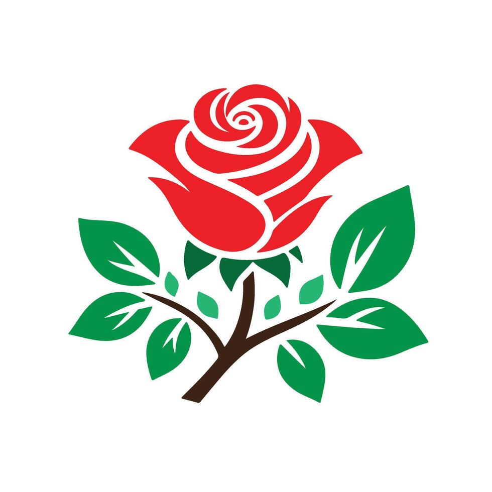 Rose Icon illustration with white background vector
