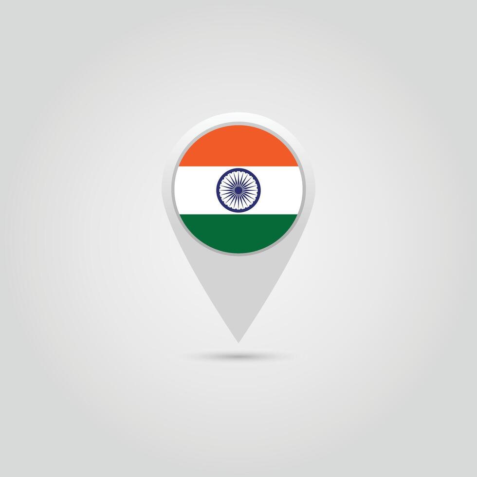 India flag map navigation design vector